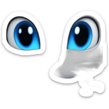 mewtwo with shiny blue eyes sticker