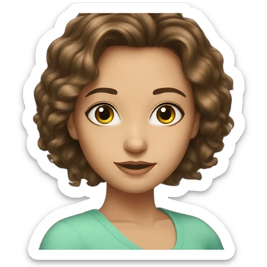 my-beautiful-brunette,-hazel-eyes,-with-beautiful-hair sticker