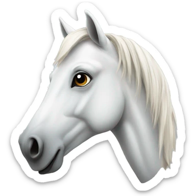 wite horse on the wind sticker