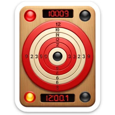 Moving target board with blinking light sticker