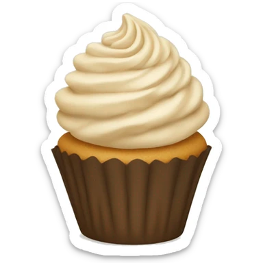 beige cupcake sticker