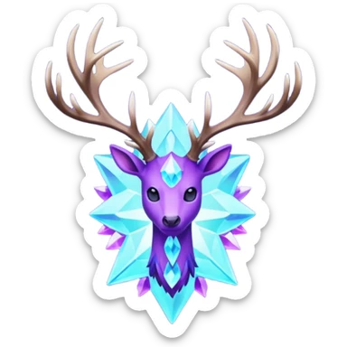 Pokemon legendary purple and cian crystal xerneas sticker