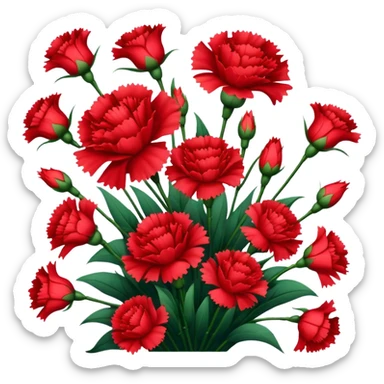 bouquet of Carnation flowers sticker