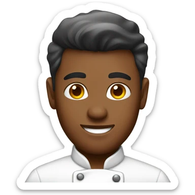 male chef with stylish earrings sticker