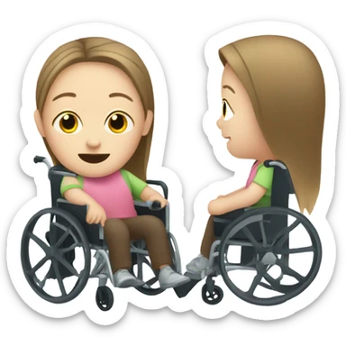 Person with down syndrome in a wheelchair  sticker