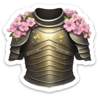 torso armor covered in flowers sticker