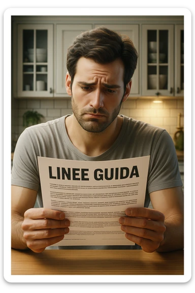 FALLA IDENTICA A QUESTA MA SUL FOGLIO SCRIVI "LINEE GUIDA" IN ITALIANO sticker