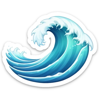 make a cartoon wave as a welcome sticker