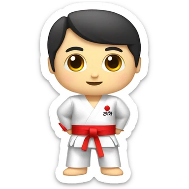 Taekwondo dobok red belt sticker