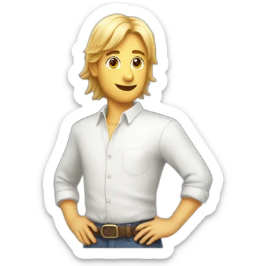 Chat poil blanc sticker