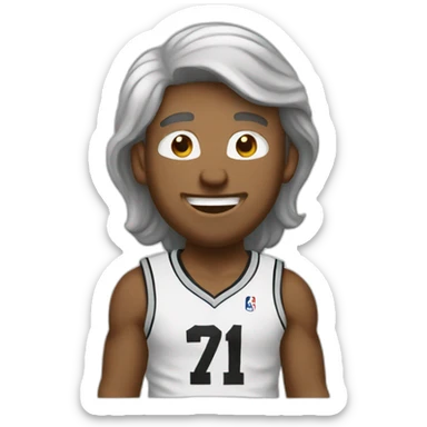 a snooke player white making happy birth day sticker