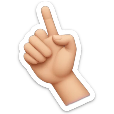 Hand with the thumb and the pinky are crossing each other sticker