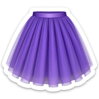 cinematic-realistic-purple-tutu,-layers-of-fine,-soft-tulle-forming-a-voluminous-and-airy-skirt,-delicate-folds-catching-the-light,-slightly-frayed-edges-adding-authenticity,-glowing-softly-with-a-warm-and-ethereal-elegance sticker