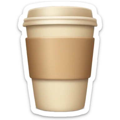 beige coffee cup sticker