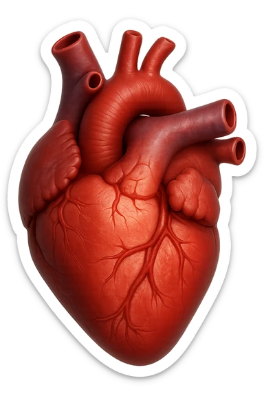 emoji 3d stile iphone di cuore anatomico umano sticker