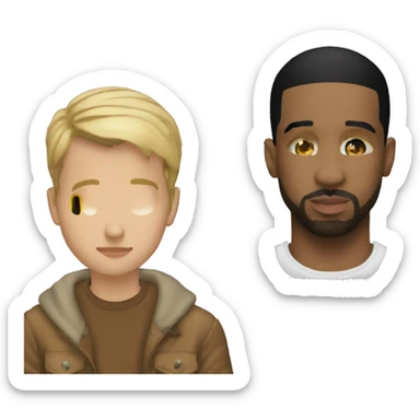 Drake and travis Scott loving sticker