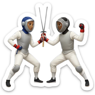 fencing with epees sticker
