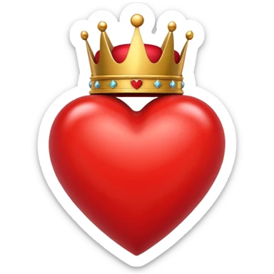 I want a red heart these emoji ❤️ and i also want a crown like this 👑 on it sticker