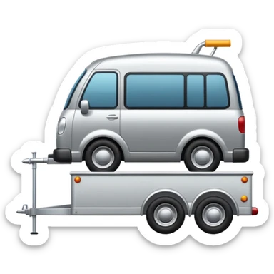 car with towbar pulling a  trailer  sticker