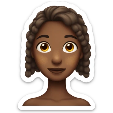 a girl with hyperpigmentation  sticker
