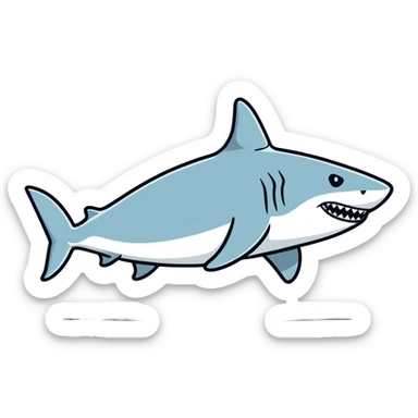 three-legged shark wearing Nike shoes sticker