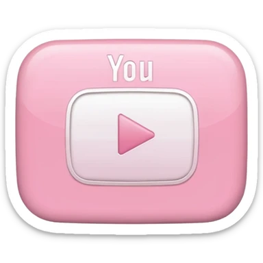 Pink pastel and white YouTube  sticker
