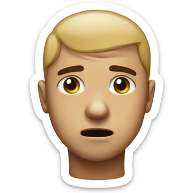 the saddest possible expression ever. just so extremely fucking sad sticker