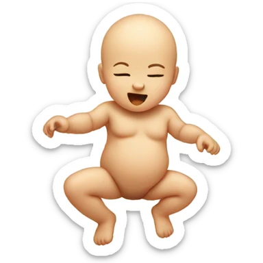 Infant in womb dancing  sticker