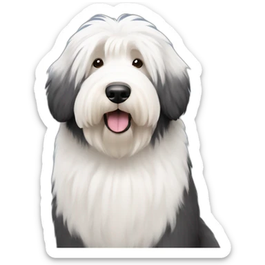 Dog old english sheepdog full-height sticker
