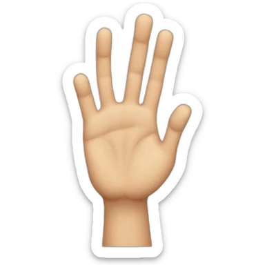 Palm of one hand open except for the middle finger, which is extended outwards sticker