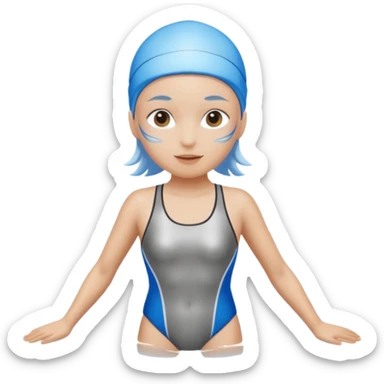 🏊‍♂️ transforme este emoji em todo prateado sticker