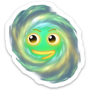 Amnesia Haze

emoji of a dreamy, swirling haze. wispy, silver mist forming spiral patterns. glowing hints of yellow and green light. ethereal. cartoon style. head turned towards viewer. 3d lighting. no shadows sticker