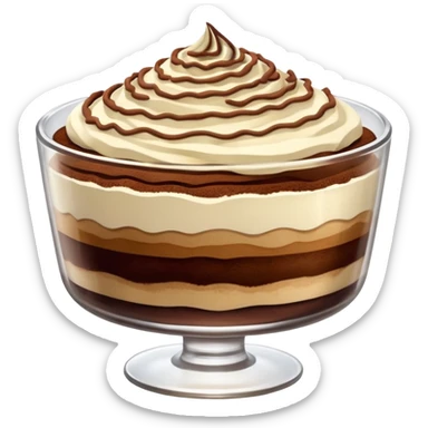 Genrete an emoji for Tiramisu a coffee dessert make it appealing sticker
