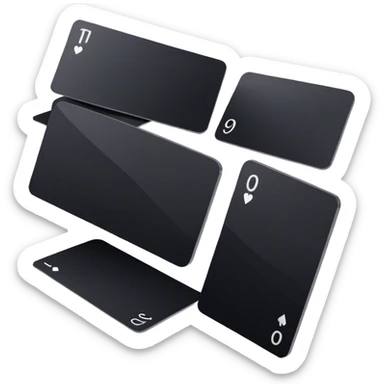 black cards with wite text sticker