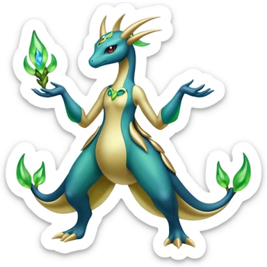 Cresselia-Amaura-Zygarde-Electrike-Fakémon-fusion, full body sticker