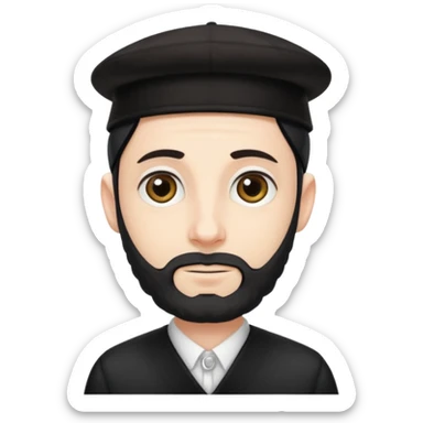Jewish man with Jewish hat sticker