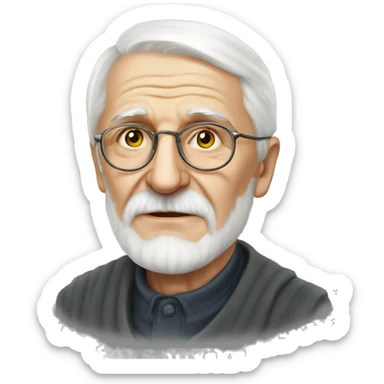 Dmytro Pavlychko, Ukrainian writer of the twentieth century, an elderly man sticker
