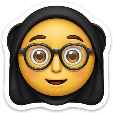 Ladrão com dinheiro,um óculos todo preto sticker