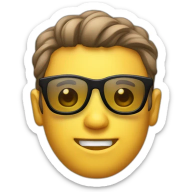 Cara hombre canoso con gafas de sol sticker