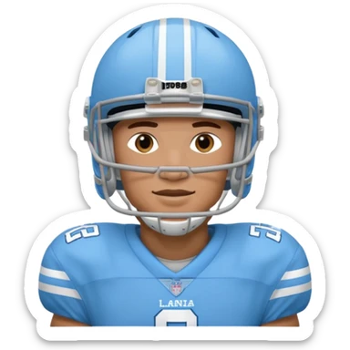 college football player Carolina Blue sticker