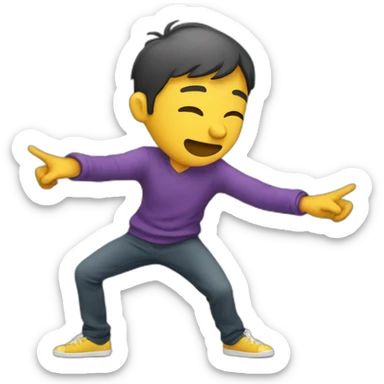 Personne qui fait un dab sticker