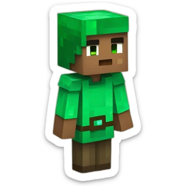 Minecraft villager gives emerald sticker
