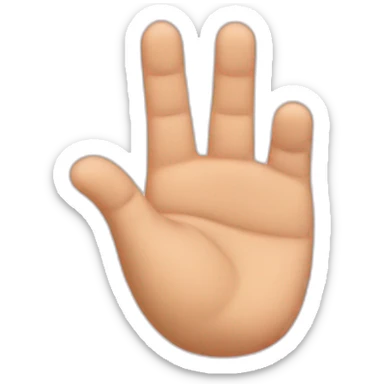 Little finger out and all other fingers folded sticker