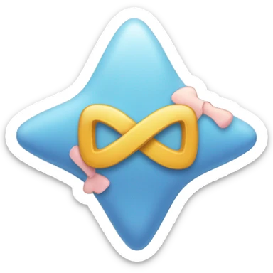 simbolo de infinito, con un corazon  sticker