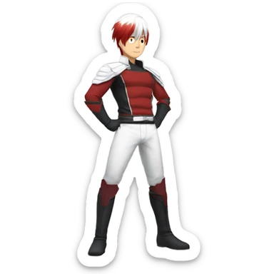 Shoto todoroki hero costume in a cool pose sticker