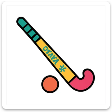 Osaka hockey stick, clean and clear, product icon sticker