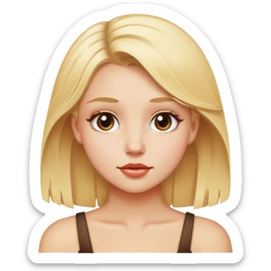 blonde girl portrait artwork sticker