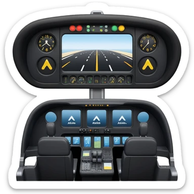 An airbus A380 sidestick in the cockpit  sticker