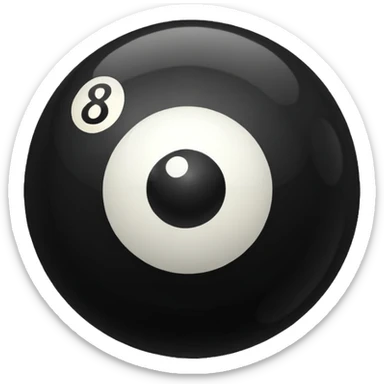 eight ball (billards) sticker