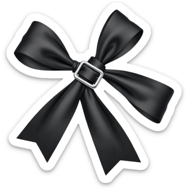 Ruban noir croisé avec 1 boucle comme celui de Crans Montana sticker